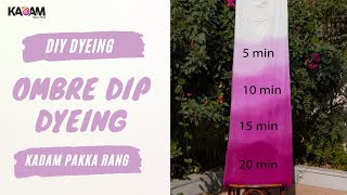 How to Dip Dye with Kadam Pakka Rang  Ombre Dyeing with Kadam Pakka Rang Full Tutorial [upl. by Ainad394]