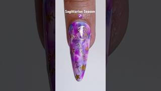 DIY Affordable Luxury SAGITTARIUS Nails nails gelnails zodiac [upl. by Kayley583]