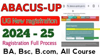 ABACUSUP ONLINE REGISTRATION FOR BA BSC BCOM 202324  HOW TO FILL ABACUSUP REGISTRATION 2024 [upl. by Iraam867]