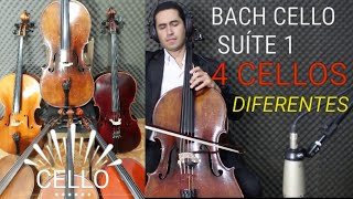 Bach SuÃ­te 1  PrelÃºdio com 4 CELLOS DIFERENTES by Boaz de Oliveira [upl. by Arac817]