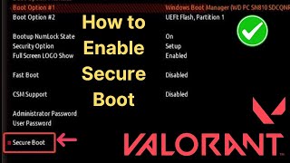 How to Enable Secure Boot on GIGABYTE Motherboard for Valorant StepbyStep Guide [upl. by Xuagram778]