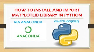 How to install matplotlib library in python  how to install Anaconda  What is data visualization [upl. by Fonsie]