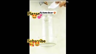 Diy plastic spoon craftflower vase making craftglass bottle craft [upl. by Petracca523]