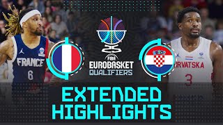 France 🇫🇷 vs Croatia 🇭🇷  Extended Highlights  FIBA EuroBasket 2025 Qualifiers [upl. by Bloch]