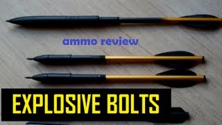 Explosive Crossbow Bolts Razor Broadheads  and more [upl. by Neelyaj]