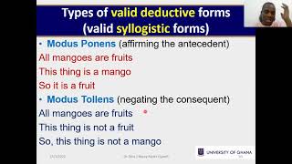 UGRC150 2021 UNIT 6 Part 2 Valid Forms Modus Ponens and co [upl. by Thanos827]