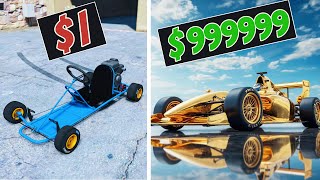 1 to 999999 F1 CAR IN GTA 5 [upl. by Illa]