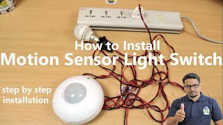 Hindi  How to Install a Motion Sensor Light Switch [upl. by Badr]