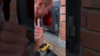 drilling holes for the blower in the boiler [upl. by Aubrey]