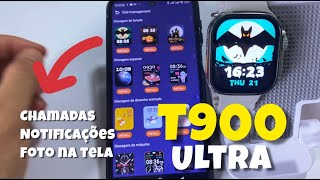 CONECTANDO MEU T900 ULTRA 2 BIG  Notificações  Teste de Ligação  Rápido e Fácil  app Hiwatch PRO [upl. by Ahsieken791]