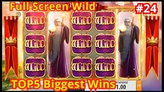 TheBestMoments  TOP5 Biggest Wins 24 Full Screen Wild [upl. by Miahc]