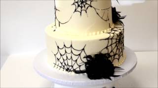 Halloween Wedding Cake  Spider Theme Cake [upl. by Akimed704]