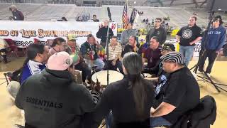 Bear Creek Host Drum  Keweenaw Bay Spring Powwow 2024 [upl. by Emelina]