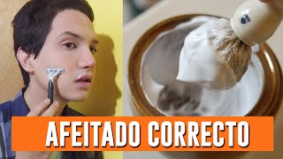 COMO AFEITARSE LA BARBA CORRECTAMENTE  Sin irritación y rápido Demo [upl. by Tarrel]