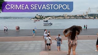 4K  Crimea Sevastopol Walking Tour 2021 Part 2 [upl. by Jerman]