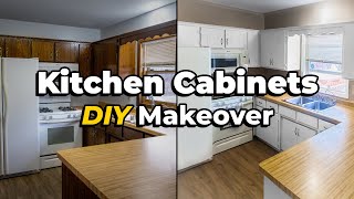 DIY Kitchen Cabinet Makeover  START TO FINISH [upl. by Ayr]