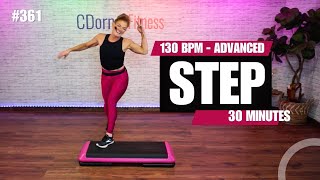 30Minute Advanced Aerobics at 130 BPM  Step Class 361 [upl. by Ladonna]