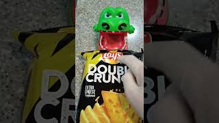 Crocs 🐊 wants to try Lays Extra Cheese Flavour 😀🫰 arelzone shortfeed shortvideo shorts asmr [upl. by Hannibal]