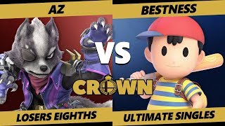 Crown 2019 SSBU  AZ Wolf Vs Armada  BestNess Ness Smash Ultimate Tournament Losers Eighths [upl. by Edrahs]