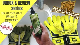 Goalkeeper GK Wash and prepare review  clean goalie gloves [upl. by Annonyw235]