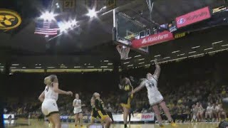 Iowa WBB First Win for Jan Jenson [upl. by Nap]