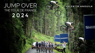 JUMP OVER THE TOUR DE FRANCE 2024  40 feet high  Valentin Anouilh [upl. by Llennyl]