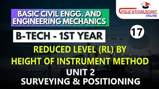 Reduced Level RL by Height of Instrument Method Numerical Part  3 [upl. by Vasti]