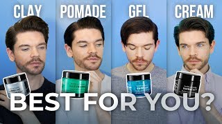 Clay Pomade Gel or Cream  Mens Hair Product Guide [upl. by Esinrahs530]