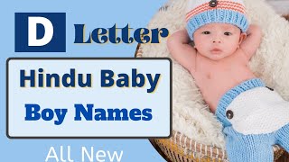 D Letter Baby Boy Names  Top 50 Latest Hindu Baby Boy Names by Alphabet D  Sarus Empire [upl. by Atnovart]