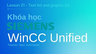 Wincc Unified bài 21  Text list và graphic list [upl. by Voorhis]