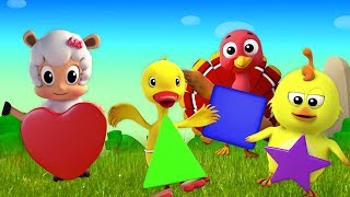 form sang  lære form  pedagogisk sang  rim for barn  Nursery Rhymes  Kids Song  Shapes Song [upl. by Fredrika]