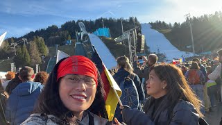 Skiing Newyears Skiing Jump in GarmischPartenkirchen Germany [upl. by Kcin]