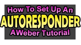 Set Up An Autoresponder  Aweber Email Autoresponder Tutorial [upl. by Anawak]