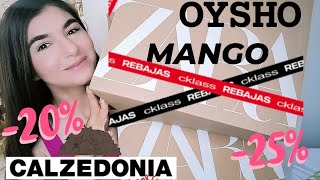 COMPRAS 2° REBAJAS  ZARA OYSHO MANGO CALZEDONIA  HAUL REBAJAS INVIERNO 2024 TRY ON 👚🧦👗👟 [upl. by Everson]