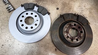 HOW TO REAR ROTORS AND PADS REPLACEMENT ON MK75 GOLF R [upl. by Hadden482]