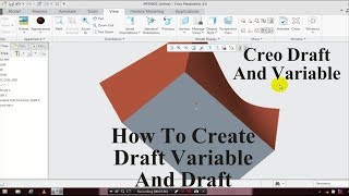 Creo  Draft And Variable Draft  CATIA V5  EME Technologies [upl. by Veljkov156]