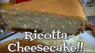 Ricotta CheesecakeLight and EasyHomemade Cheesecake RecipeItalian CheesecakeNoreens Kitchen [upl. by Inahpit]