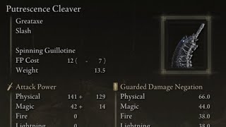 How to get Putrescence Cleaver Weapon Elden Ring [upl. by Aramoy]