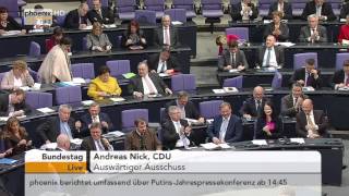 Bundestag Debatte über den Bundeswehreinsatz am Mittelmeer OAE am 17122015 [upl. by Nylauqcaj]