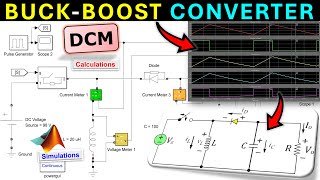 ⚡DCDC BuckBoost Converter  Discontinuous Conduction Mode 🔋 Power Electronics Calculation amp MATLAB [upl. by Jago]