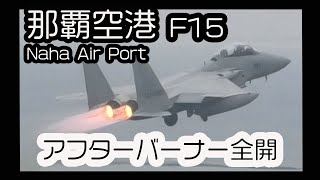 アフターバーナー全開 航空自衛隊那覇基地 F15 （那覇空港 第２滑走路 Naha Airport ）４月２日 Okinawa [upl. by Ettenajna500]