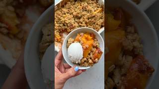 Peach Crisp  FeelGoodFoodie [upl. by Mila386]