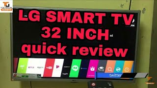 LG 32 SMART TV LED QUICK REVIEW HINDI2017 [upl. by Allekim]