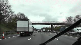 Driving On The M6 Motorway From J14 Stafford To J15 StokeonTrent Staffordshire England [upl. by Ghassan522]