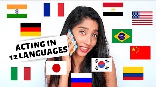 Polyglot Acting in 12 LANGUAGES  Guess Where I Am From [upl. by Jeana483]