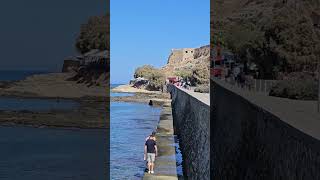 Kreta Greece die Altstadt Hafen Rethymno sehr schön Aussicht auf die Altstadt Wasser und Bucht [upl. by Animor799]