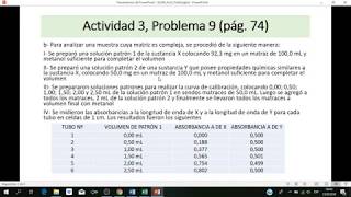 Problemas de Espectrofotometría de Absorción Molecular UVVis EAM  Actividad 3 problema 9 [upl. by Llemej]