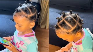 BANTU KNOTS ON SHORT NATURAL HAIR [upl. by Elicul650]