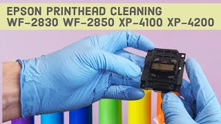 Manually Cleaning EPSON WF2850 Printhead XP4100 XP4105 XP4200 WF2830 [upl. by Eniger]