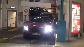 Mercedes GLA 45 AMG tuned by BRABUS driving through a car park in Düsseldorf [upl. by Costin184]